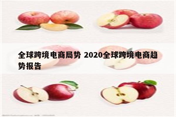 全球跨境电商局势 2020全球跨境电商趋势报告