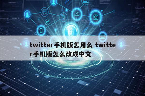 twitter手机版怎用么 twitter手机版怎么改成中文