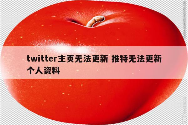 twitter主页无法更新 推特无法更新个人资料