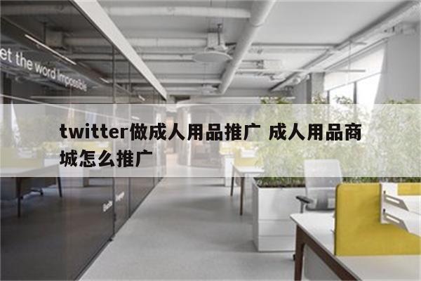 twitter做成人用品推广 成人用品商城怎么推广