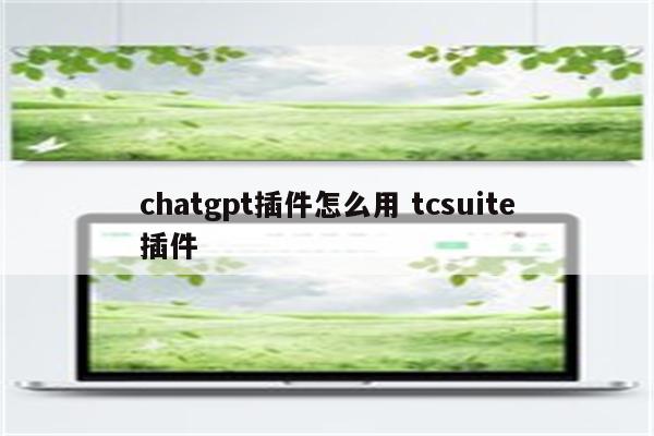 chatgpt插件怎么用 tcsuite插件