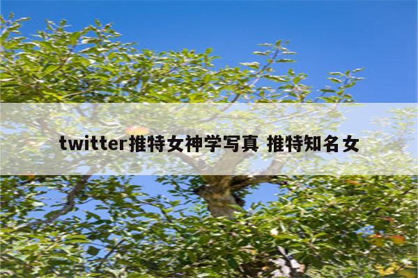 twitter推特女神学写真 推特知名女