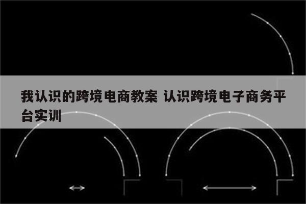 我认识的跨境电商教案 认识跨境电子商务平台实训