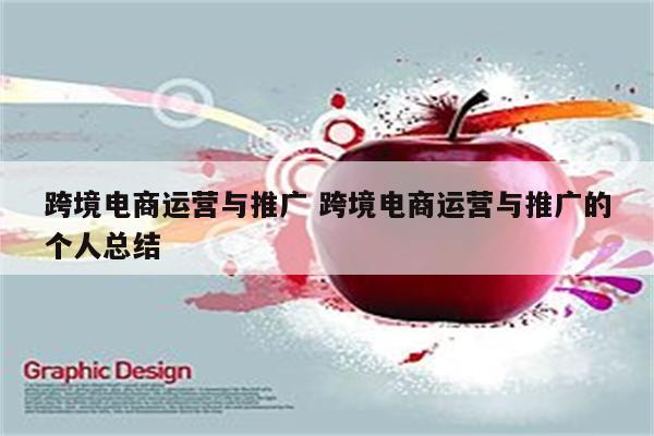 跨境电商运营与推广 跨境电商运营与推广的个人总结