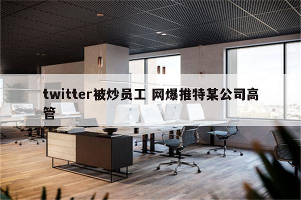twitter被炒员工 网爆推特某公司高管