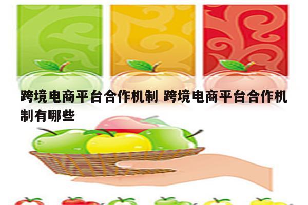 跨境电商平台合作机制 跨境电商平台合作机制有哪些