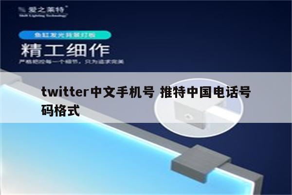 twitter中文手机号 推特中国电话号码格式
