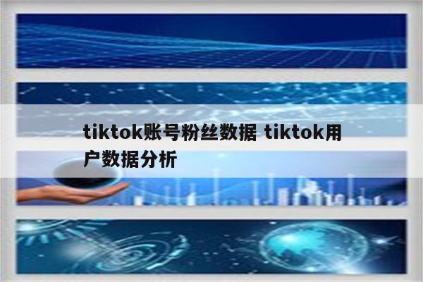 tiktok账号粉丝数据 tiktok用户数据分析