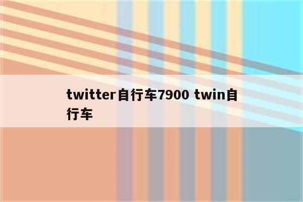 twitter自行车7900 twin自行车