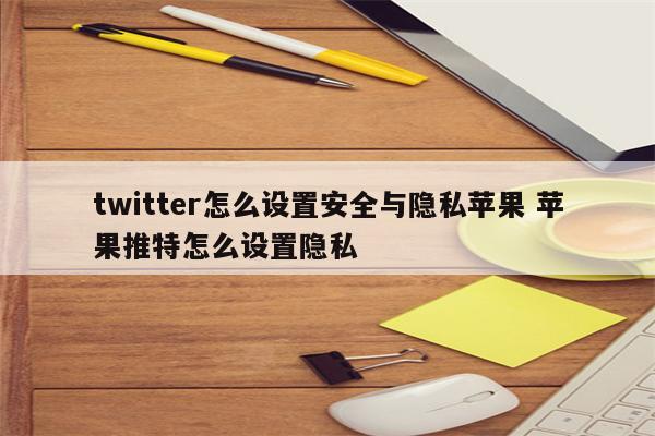 twitter怎么设置安全与隐私苹果 苹果推特怎么设置隐私