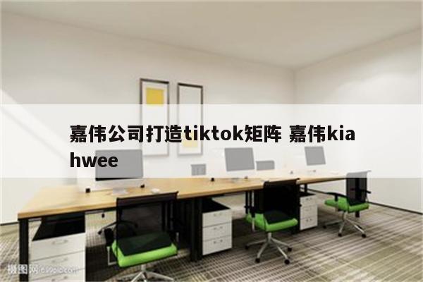 嘉伟公司打造tiktok矩阵 嘉伟kiahwee