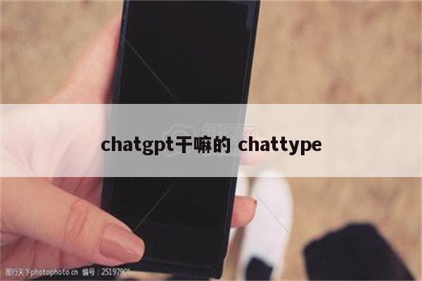 chatgpt干嘛的 chattype