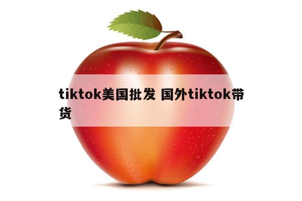 tiktok美国批发 国外tiktok带货