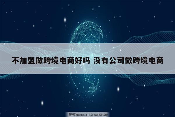 不加盟做跨境电商好吗 没有公司做跨境电商
