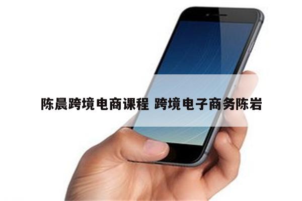 陈晨跨境电商课程 跨境电子商务陈岩