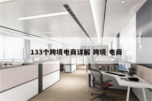 133个跨境电商详解 跨境 电商