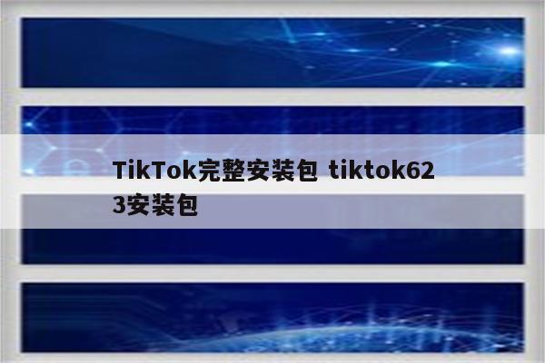 TikTok完整安装包 tiktok623安装包