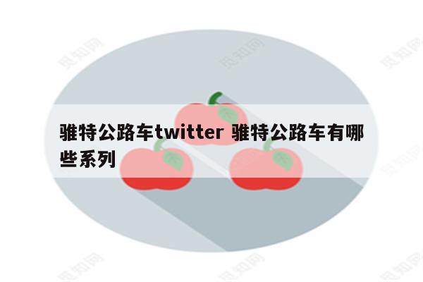 骓特公路车twitter 骓特公路车有哪些系列