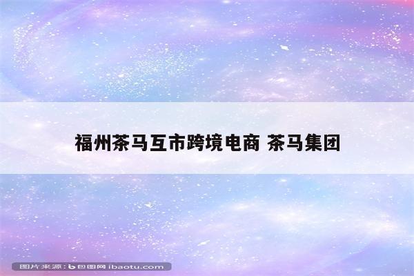 福州茶马互市跨境电商 茶马集团