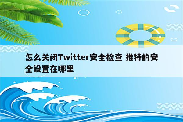 怎么关闭Twitter安全检查 推特的安全设置在哪里