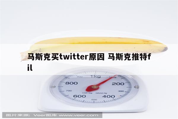 马斯克买twitter原因 马斯克推特fil
