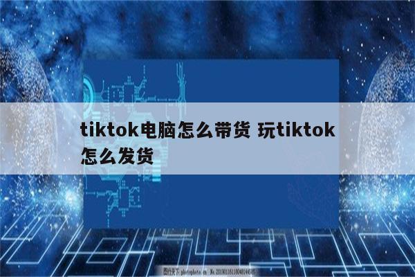 tiktok电脑怎么带货 玩tiktok怎么发货