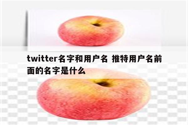 twitter名字和用户名 推特用户名前面的名字是什么