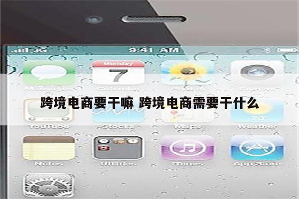 跨境电商要干嘛 跨境电商需要干什么