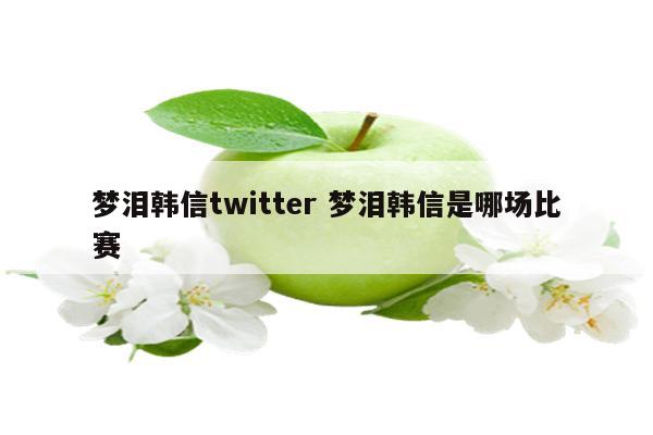梦泪韩信twitter 梦泪韩信是哪场比赛