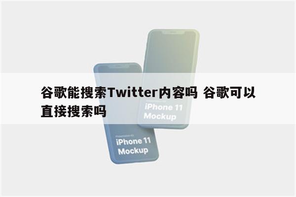 谷歌能搜索Twitter内容吗 谷歌可以直接搜索吗