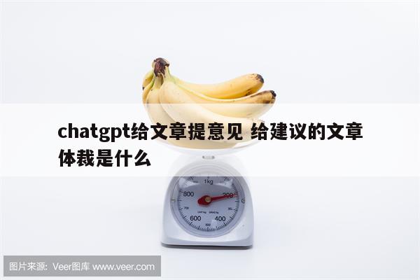 chatgpt给文章提意见 给建议的文章体裁是什么
