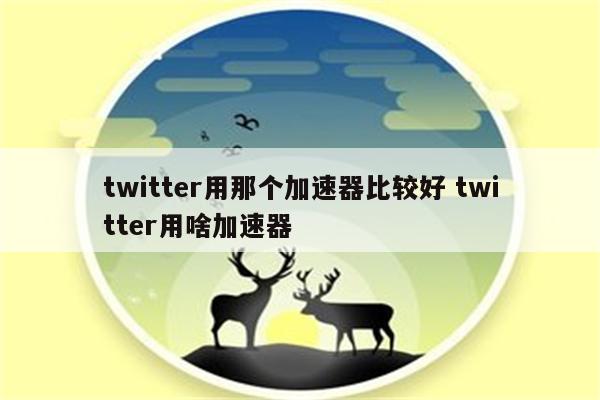 twitter用那个加速器比较好 twitter用啥加速器