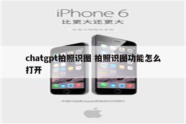 chatgpt拍照识图 拍照识图功能怎么打开