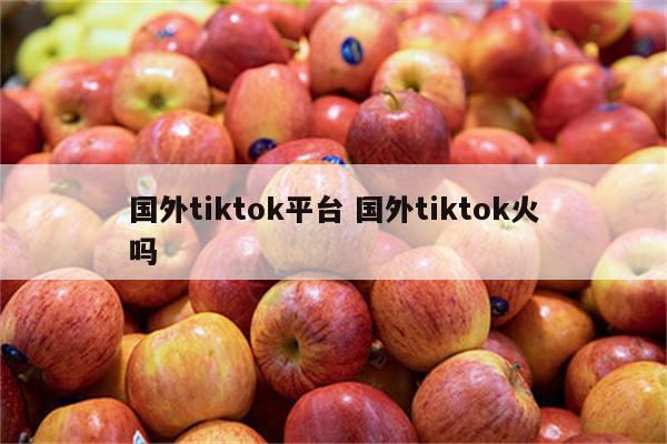 国外tiktok平台 国外tiktok火吗