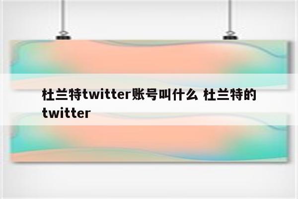 杜兰特twitter账号叫什么 杜兰特的twitter