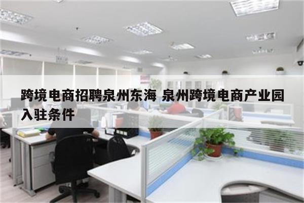 跨境电商招聘泉州东海 泉州跨境电商产业园入驻条件