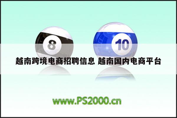 越南跨境电商招聘信息 越南国内电商平台