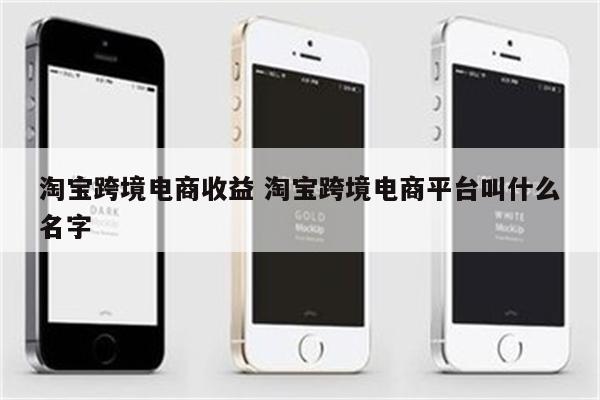 淘宝跨境电商收益 淘宝跨境电商平台叫什么名字