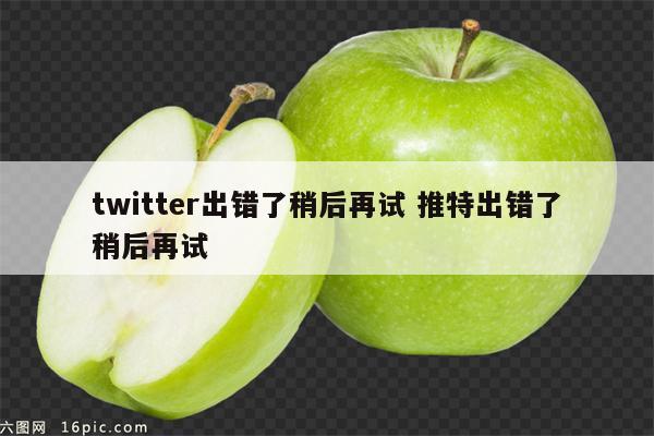 twitter出错了稍后再试 推特出错了稍后再试