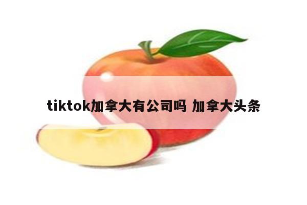 tiktok加拿大有公司吗 加拿大头条
