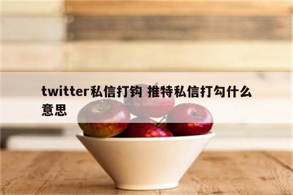 twitter私信打钩 推特私信打勾什么意思
