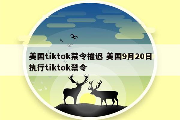 美国tiktok禁令推迟 美国9月20日执行tiktok禁令