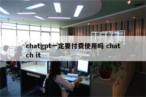 chatgpt一定要付费使用吗 chatch it