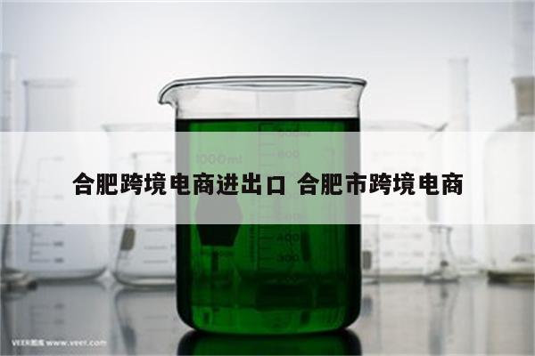 合肥跨境电商进出口 合肥市跨境电商