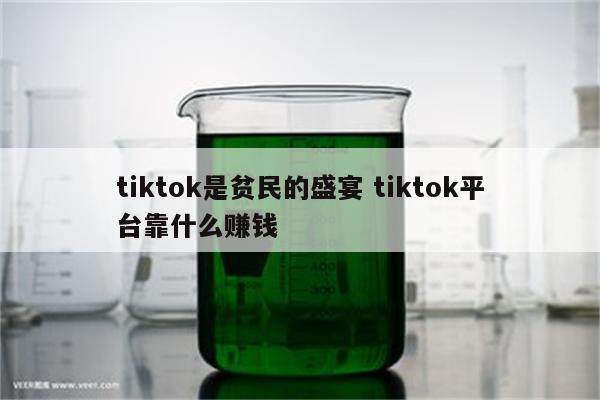 tiktok是贫民的盛宴 tiktok平台靠什么赚钱