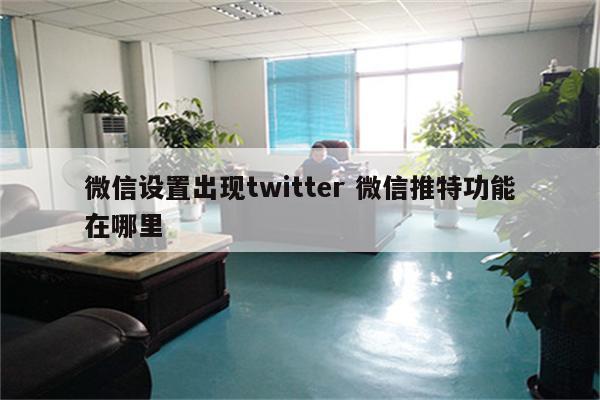 微信设置出现twitter 微信推特功能在哪里
