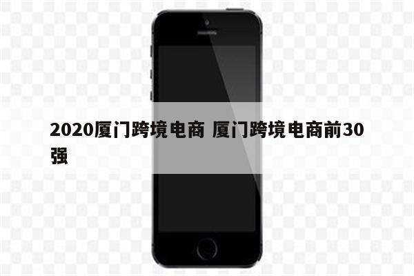 2020厦门跨境电商 厦门跨境电商前30强