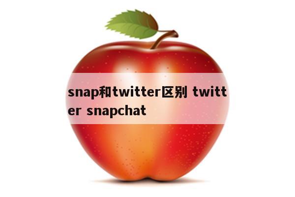 snap和twitter区别 twitter snapchat