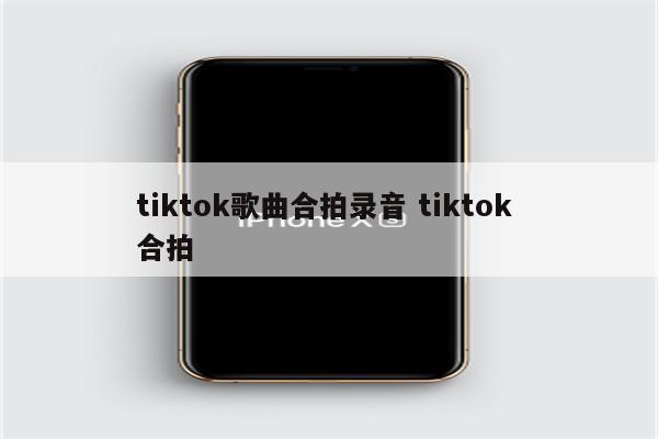 tiktok歌曲合拍录音 tiktok 合拍
