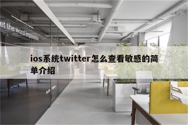 ios系统twitter怎么查看敏感的简单介绍
